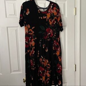 Floral Black Dress